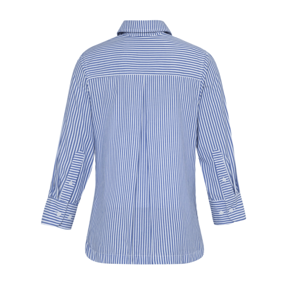 Executive Blue Stripes Blouse For Women